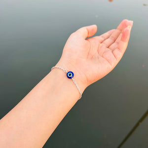 Evil Eye Minimalist Bracelet (925 Sterling Silver)