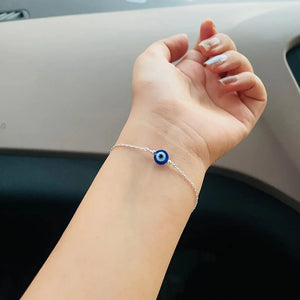 Evil Eye Minimalist Bracelet (925 Sterling Silver)