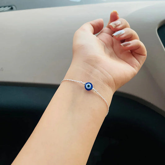 Evil Eye Minimalist Bracelet (925 Sterling Silver)