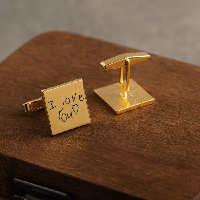 Actual Handwriting Cufflinks (925 Sterling Silver)