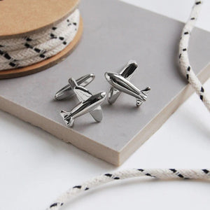 Aeroplane Cufflinks (925 Sterling Silver)
