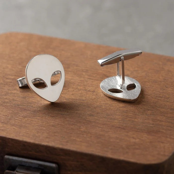 Alien Cufflinks (925 Sterling Silver)