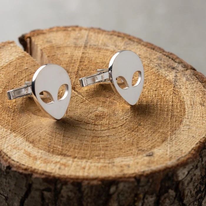 Alien Cufflinks (925 Sterling Silver)