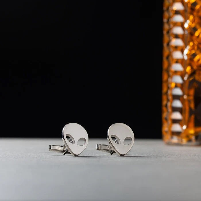 Alien Cufflinks (925 Sterling Silver)