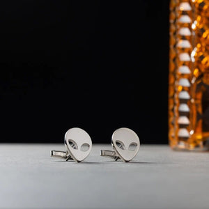 Alien Cufflinks (925 Sterling Silver)