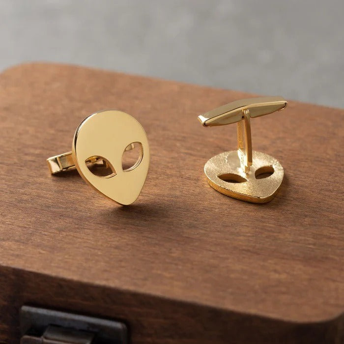 Alien Cufflinks (925 Sterling Silver)