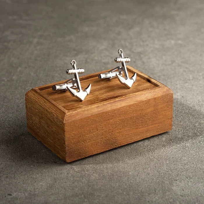 Anchor Cufflinks (925 Sterling Silver)