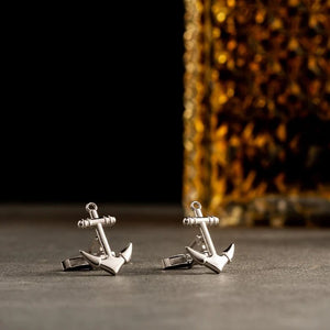 Anchor Cufflinks (925 Sterling Silver)