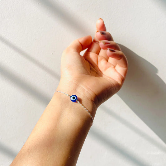 Evil Eye Minimalist Bracelet (925 Sterling Silver)