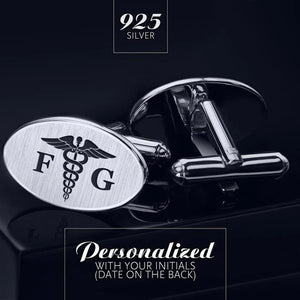 Custom Cufflinks Specially for Doctor (925 Sterling Silver)