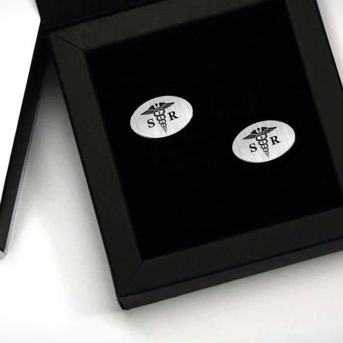 Custom Cufflinks Specially for Doctor (925 Sterling Silver)