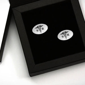 Custom Cufflinks Specially for Doctor (925 Sterling Silver)
