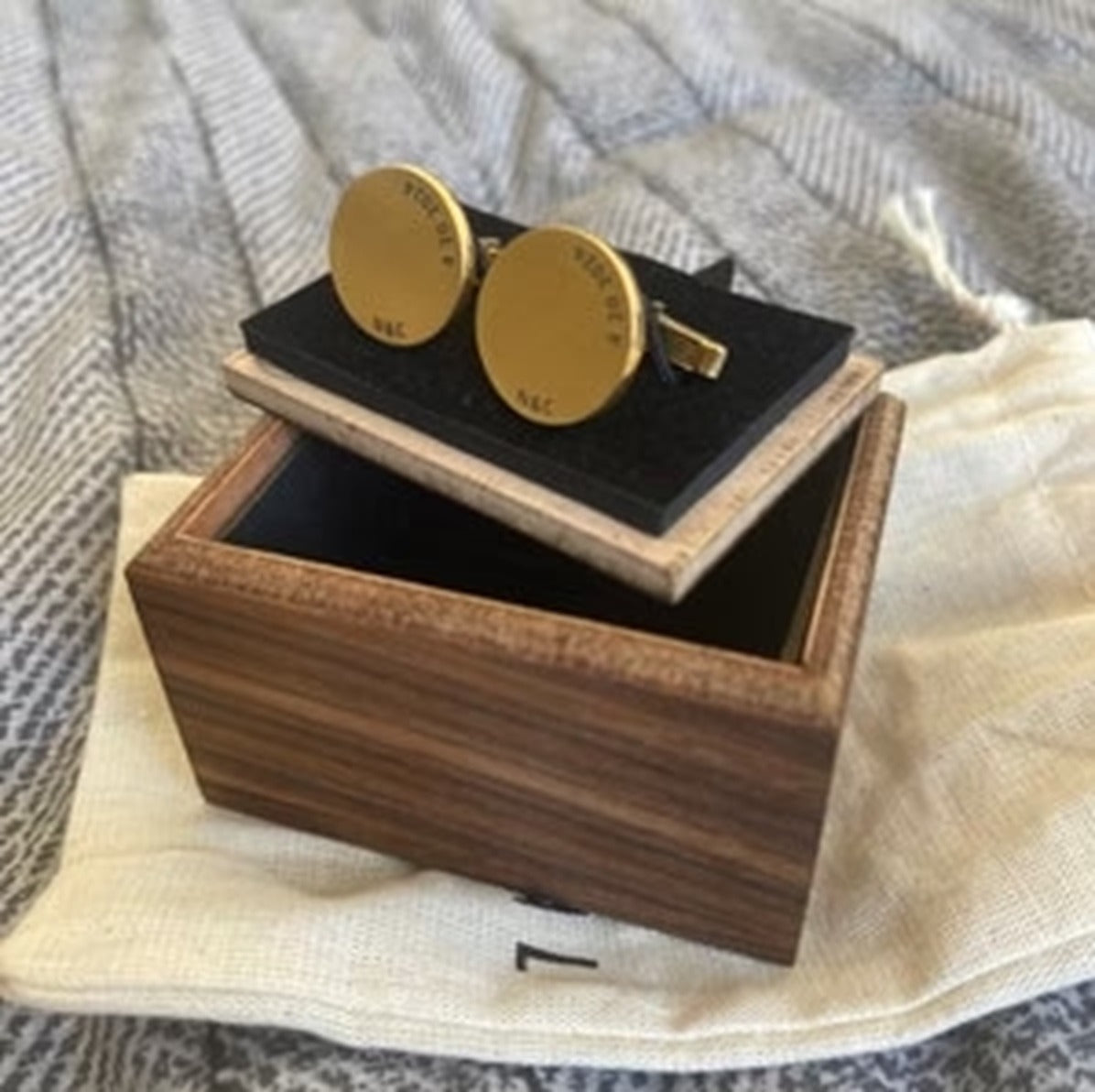 Custom Engraved Cufflinks (925 Sterling Silver)