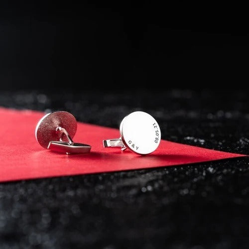 Custom Engraved Cufflinks (925 Sterling Silver)