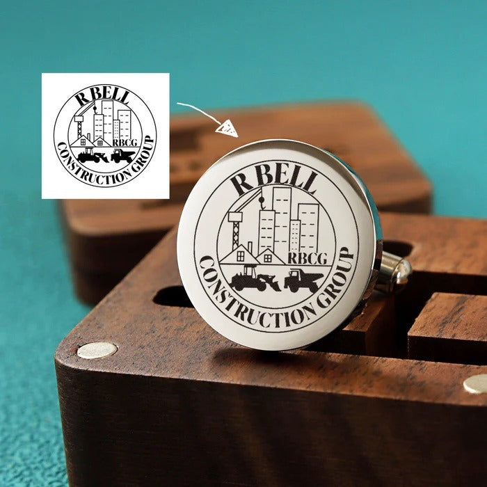 Custom Logo Cuff Links(925 Sterling Silver)