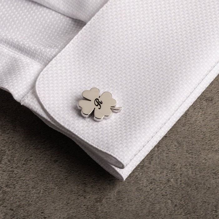 Four Leaf Name Cufflinks (925 Sterling Silver)