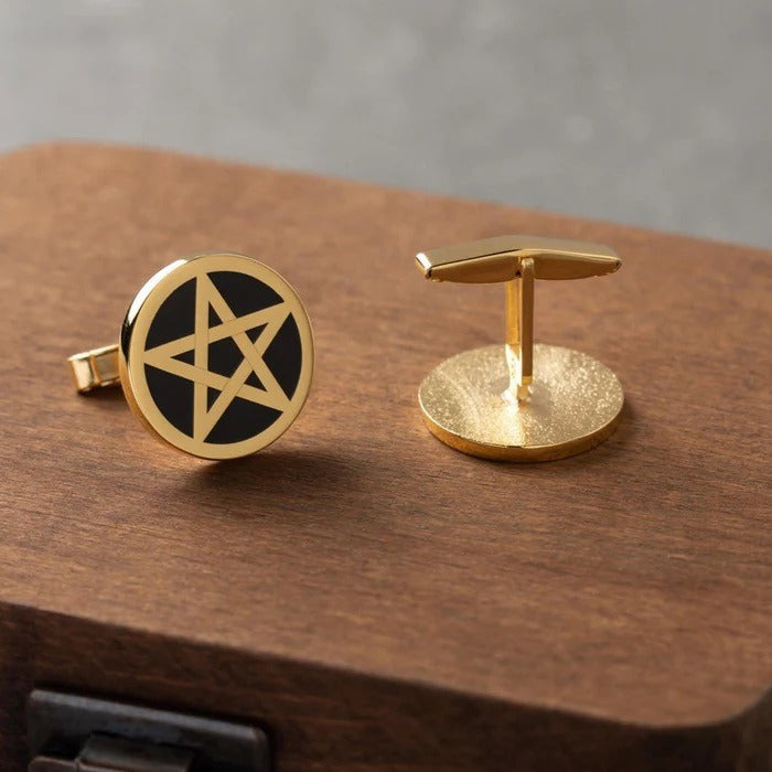 Pentagram Cufflinks (925 Sterling Silver)