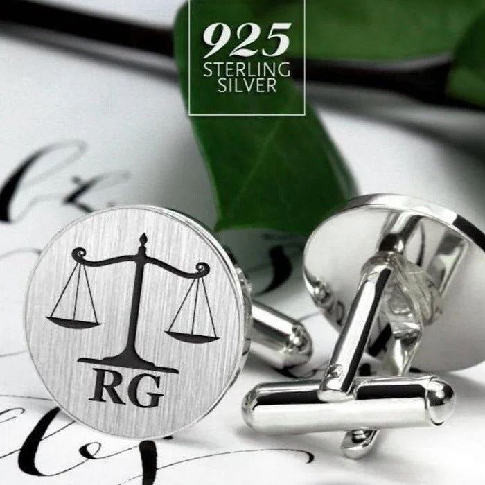 Personalized Lawyer Cufflinks (925 Sterling Silver)