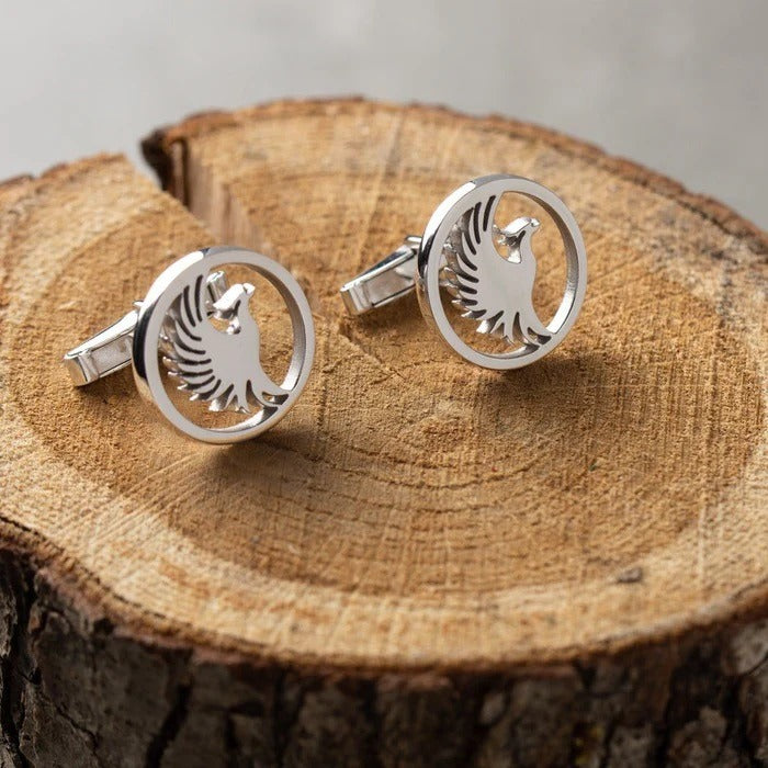 Phoenix Cufflinks (925 Sterling Silver)
