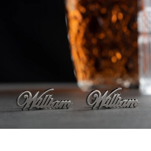 Personalized Name Cufflinks (925 Sterling Silver)