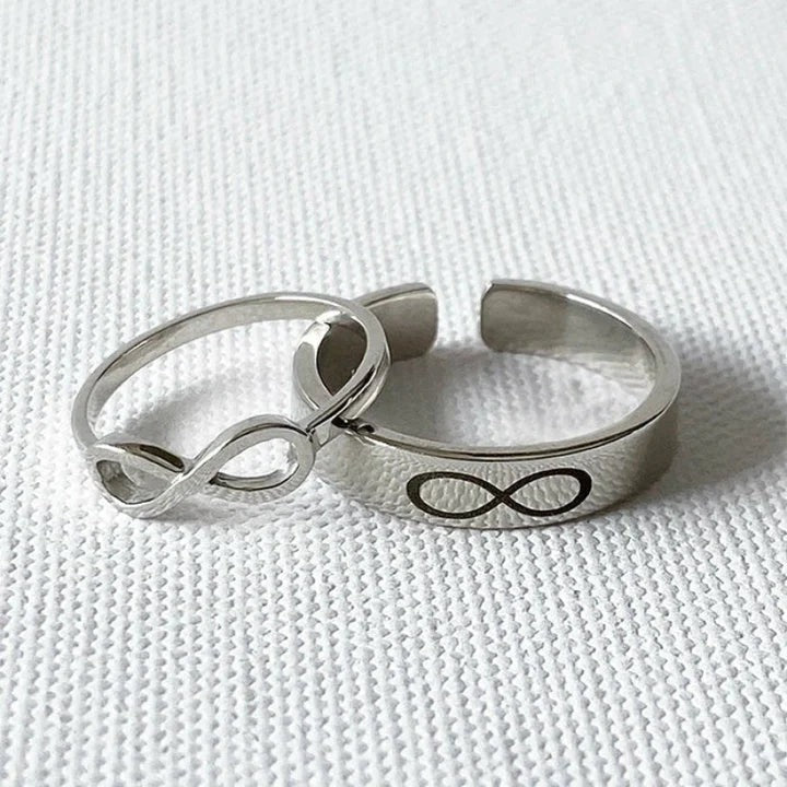 Infinite Love Couple Custom Name Ring (925 Sterling Silver)