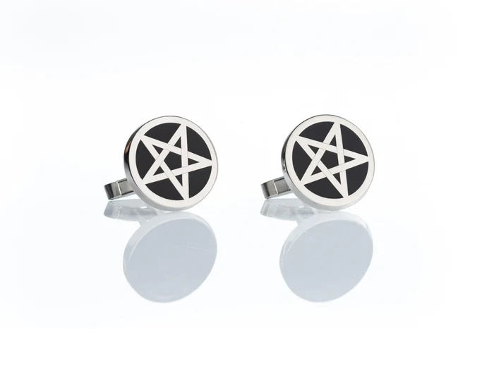 Pentagram Cufflinks (925 Sterling Silver)