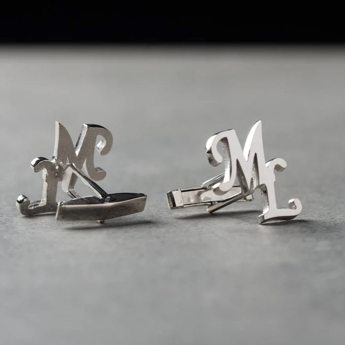 Initials Cufflinks (925 Sterling Silver)