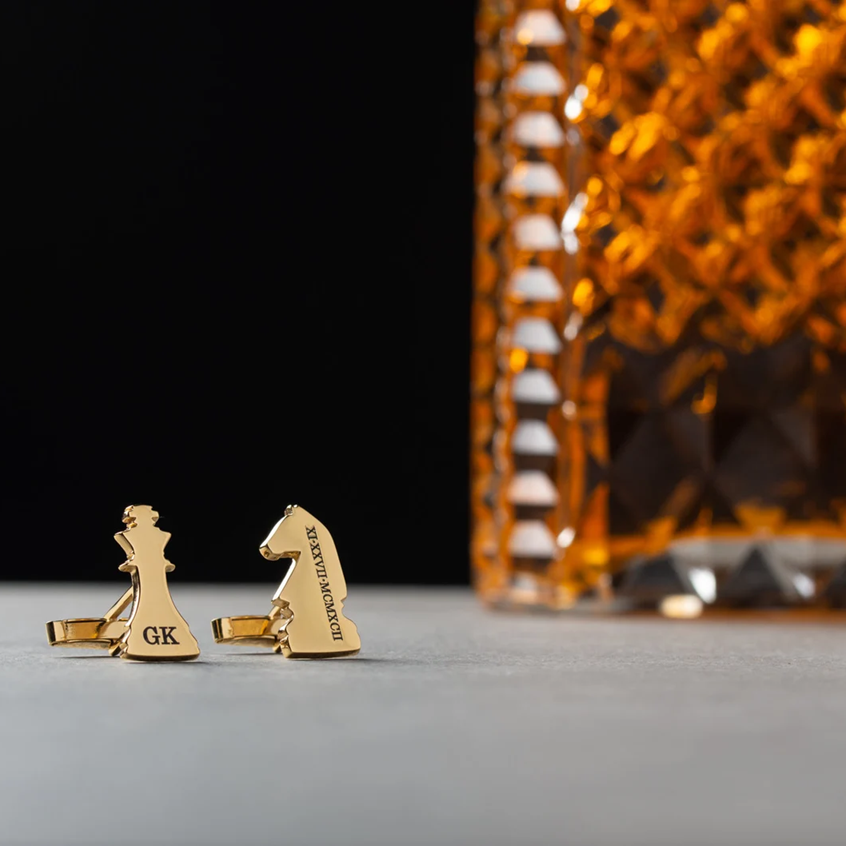 Customized CHESS Cufflinks (925 Sterling Silver)