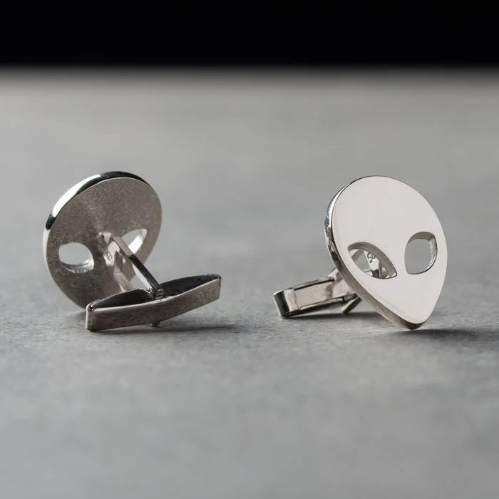 Alien Cufflinks (925 Sterling Silver)