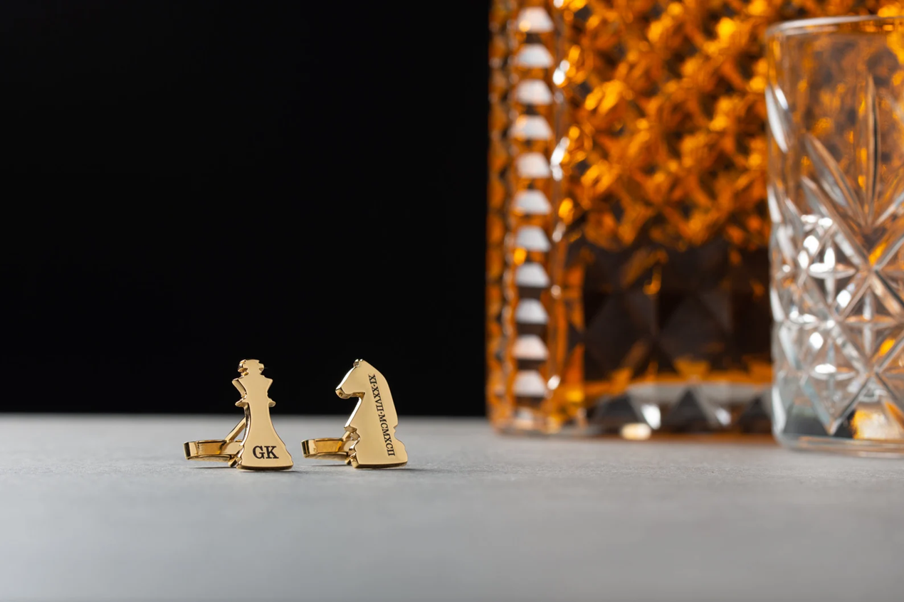 Customized CHESS Cufflinks (925 Sterling Silver)