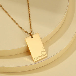 I Am Enough Gold Necklace