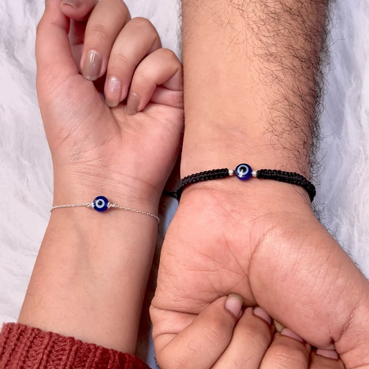 Sleek Evil Eye Bracelet For Couple