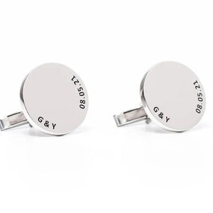 Custom Engraved Cufflinks (925 Sterling Silver)