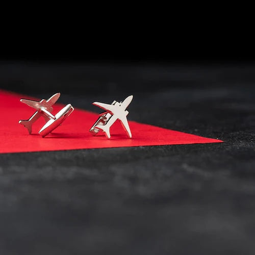 Boeing Airplane Cufflinks (925 Sterling Silver)
