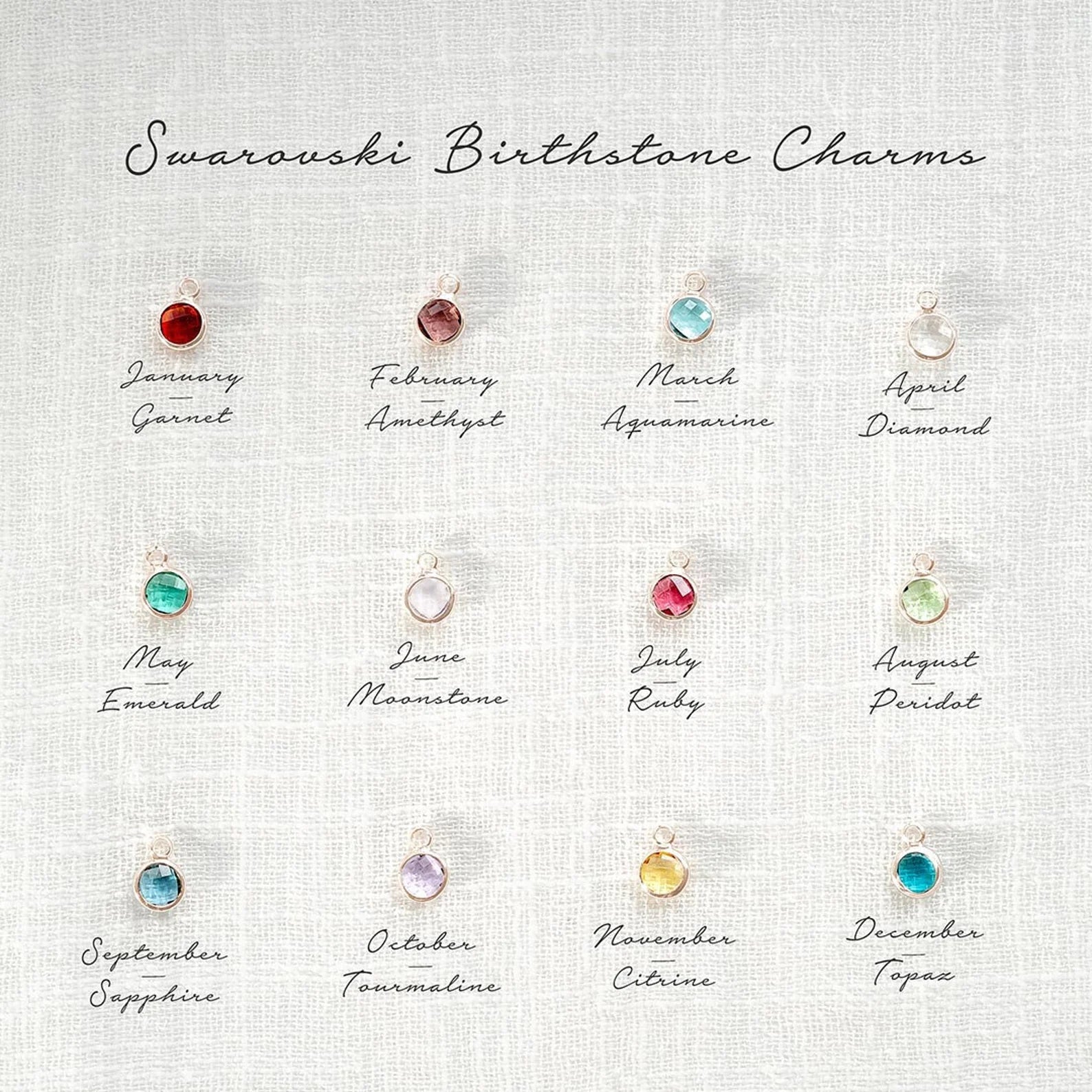 Birthstone Name Necklace