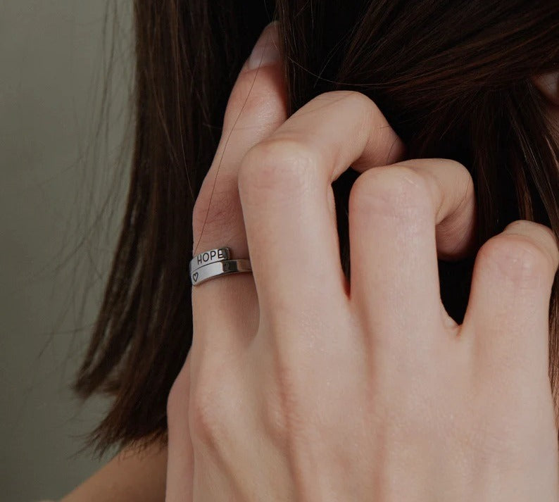 Custom Wrap Around Initial Name Ring (925 Sterling Silver)