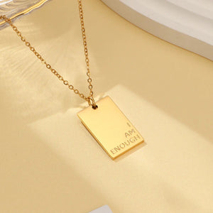 I Am Enough Gold Necklace