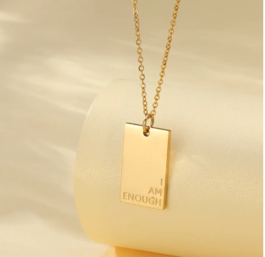 I Am Enough Gold Necklace