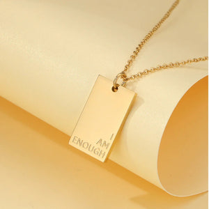 I Am Enough Gold Necklace