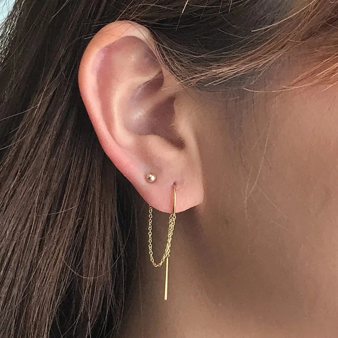 2 Piercing Earings (925 Sterling Silver)