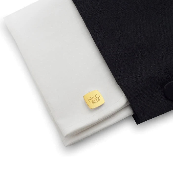Personalized Initials & Date Cufflinks (925 Sterling Silver)