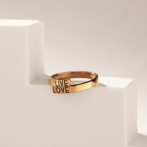 Custom Wrap Around Initial Name Ring (925 Sterling Silver)