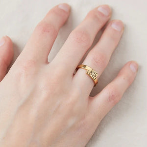 Custom Wrap Around Initial Name Ring (925 Sterling Silver)