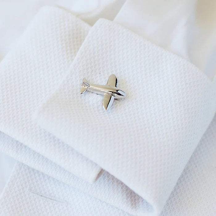 Aeroplane Cufflinks (925 Sterling Silver)