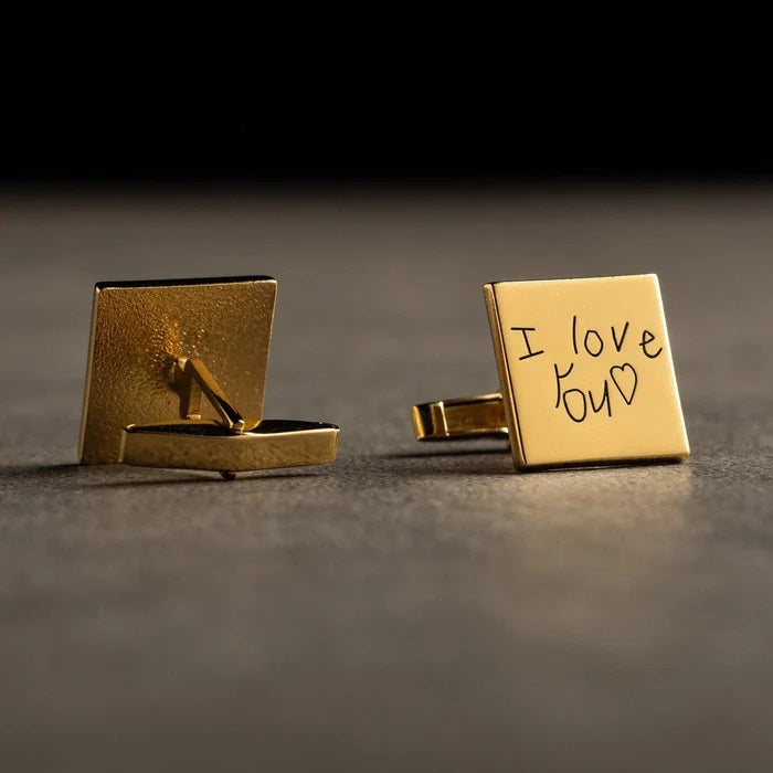 Actual Handwriting Cufflinks (925 Sterling Silver)