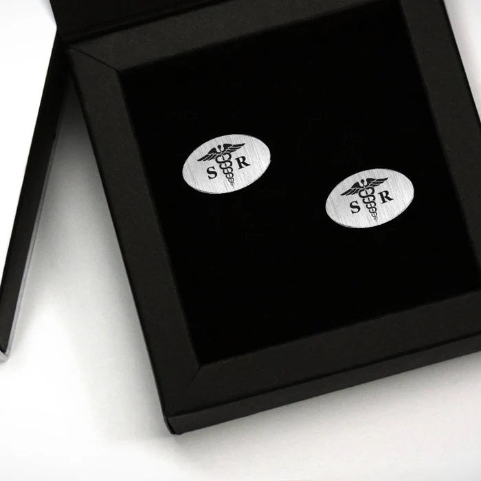 Custom Cufflinks Specially for Doctor (925 Sterling Silver)