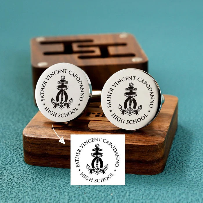 Custom Logo Cuff Links(925 Sterling Silver)
