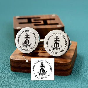 Custom Logo Cuff Links(925 Sterling Silver)