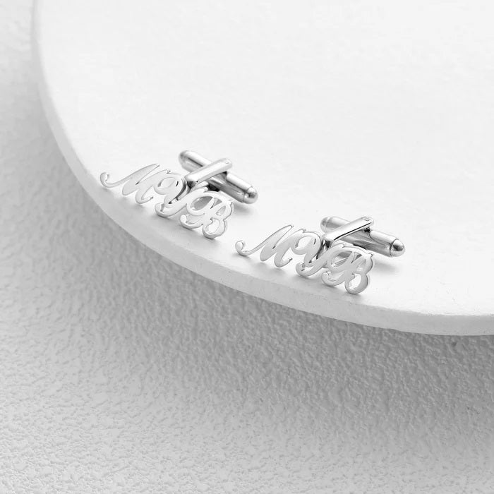 Personalized Initials Cufflinks (925 Sterling Silver)