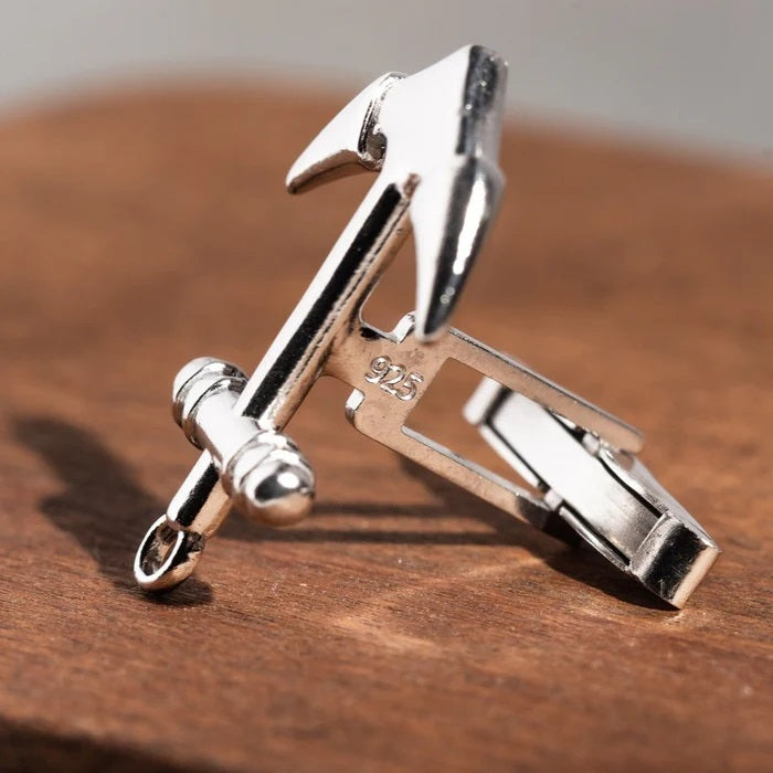 Anchor Cufflinks (925 Sterling Silver)